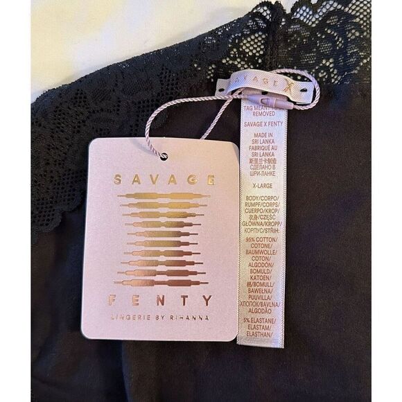 Savage X Fenty Ladies Black Bikini Panties Size XL NWT - Picture 3 of 3